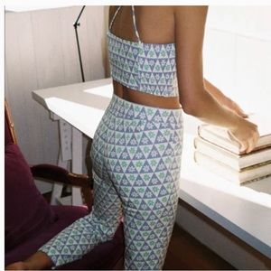 Zara Mini Flare Printed Pants NWT Small